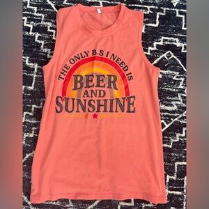 Women Sleeveless Top - Coral